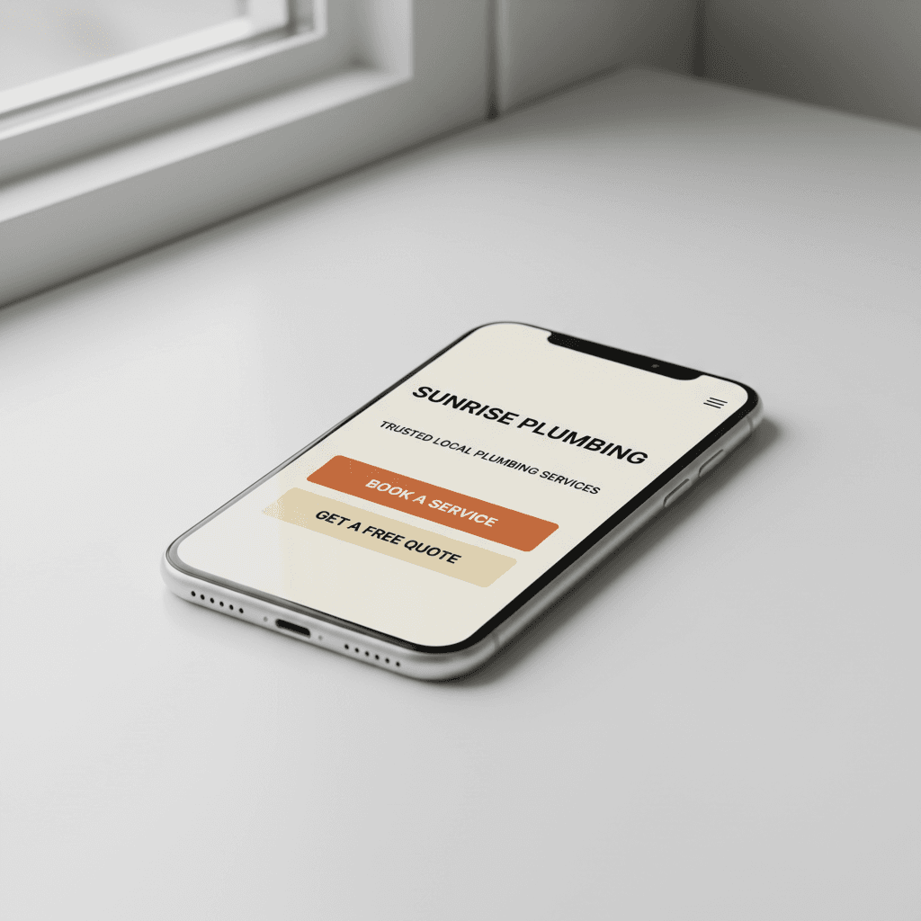 Responsive mobile website design on smartphone